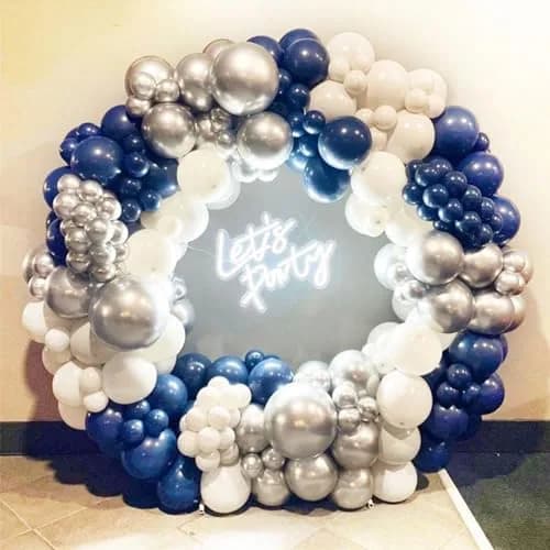 PartyWoo Blue and Silver Balloons 100pcs Royal Blue Silver Balloons | Assorted Colors Value Pack thumbnail 6