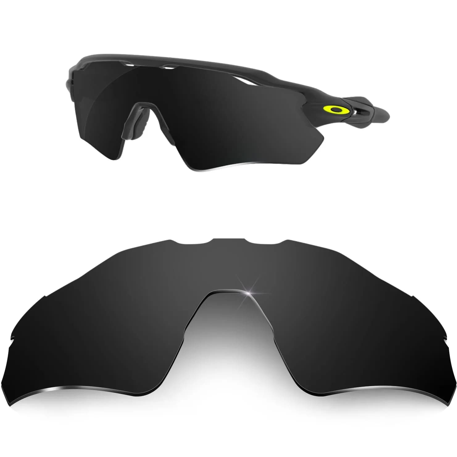 HiCycle2 Replacement Lenses for Oakley Radar EV Path Sunglasses | Polarized Black 55mm — Black