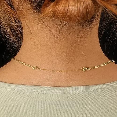 LANCHARMED 18K Solid Gold Extender for Necklace Bracelet Adjustable | Durable 2 Inch Chain thumbnail 6