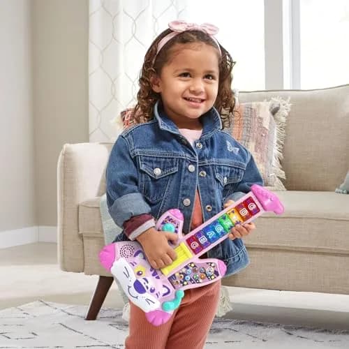 VTech Zoo Jamz Tiger Rock Guitar, Pink | Musical Instrument Toy for Kids 1.5-4 Years thumbnail 5