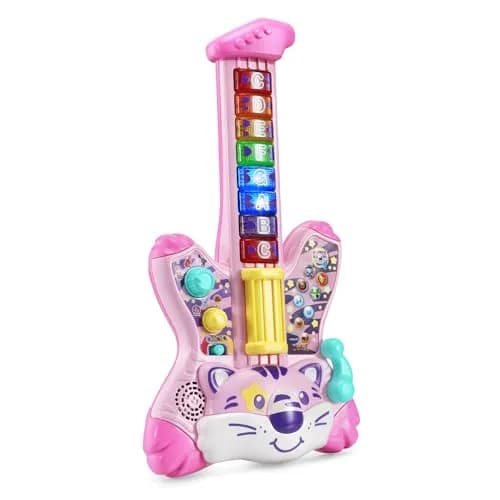 VTech Zoo Jamz Tiger Rock Guitar, Pink | Musical Instrument Toy for Kids 1.5-4 Years thumbnail 2