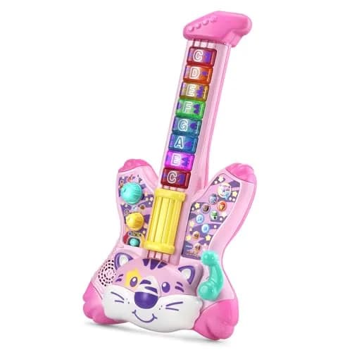 VTech Zoo Jamz Tiger Rock Guitar, Pink | Musical Instrument Toy for Kids 1.5-4 Years thumbnail 3