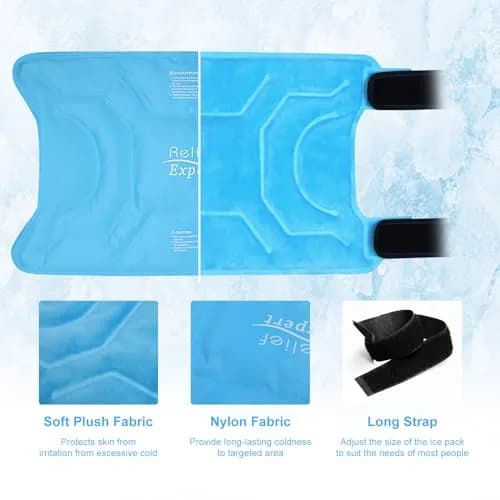 Relief Expert XXXL Knee Ice Pack Wrap Around Entire Knee | Cold Compression for Pain Relief & Recovery thumbnail 7