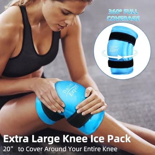 Relief Expert XXXL Knee Ice Pack Wrap Around Entire Knee | Cold Compression for Pain Relief & Recovery thumbnail 2