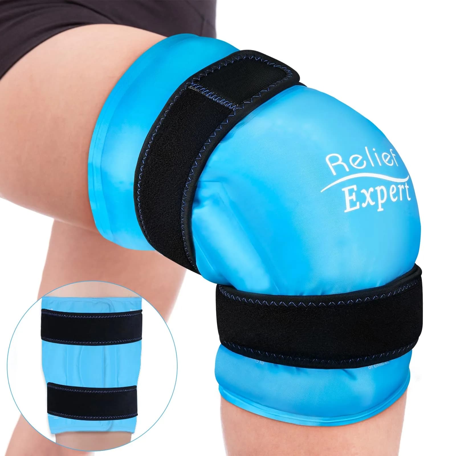 Relief Expert XXXL Knee Ice Pack Wrap Around Entire Knee | Cold Compression for Pain Relief & Recovery - main product image