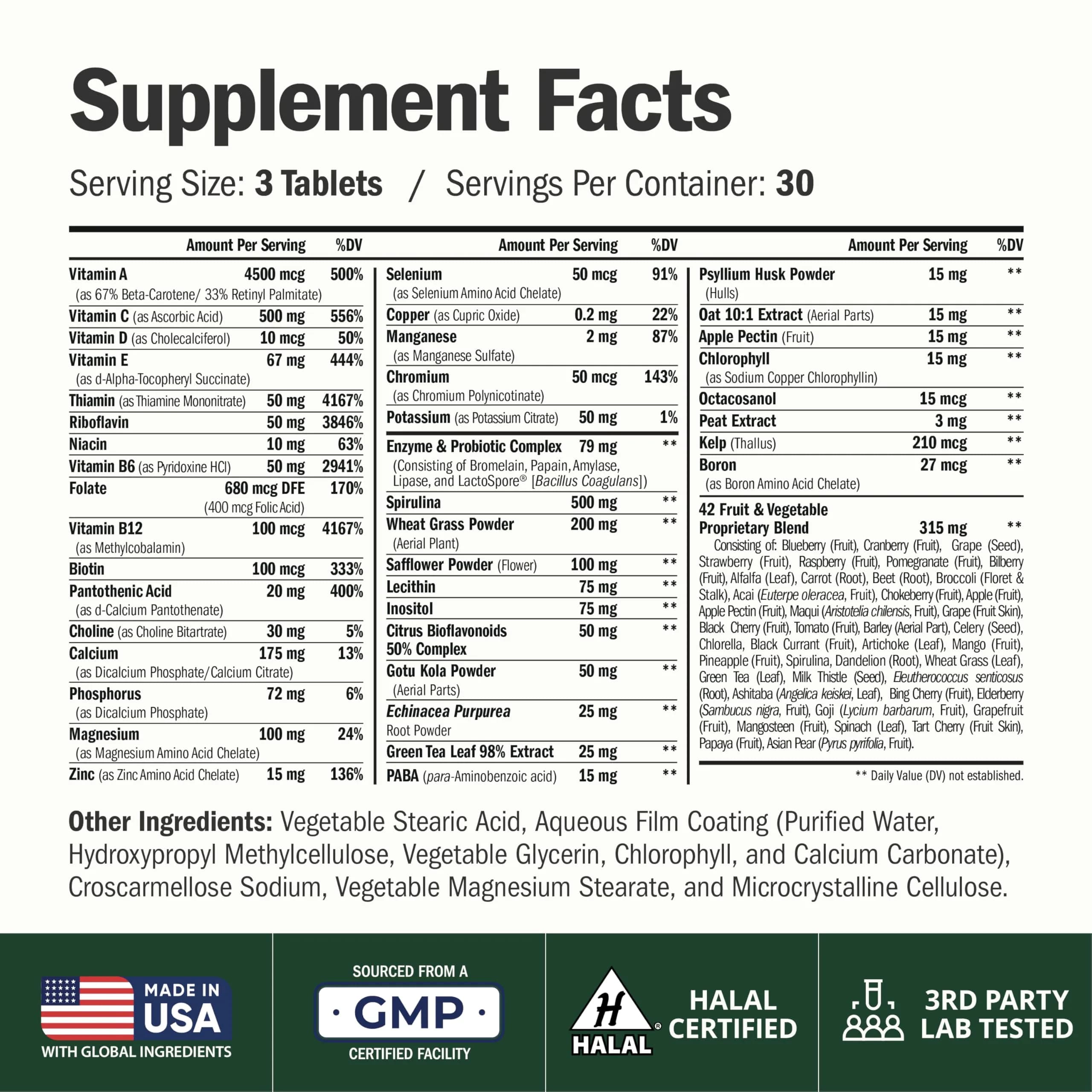 Vimerson Health Vegan Multivitamin for Women & Men, 90 Tablets | Plant-Based Energy & Focus - view 3