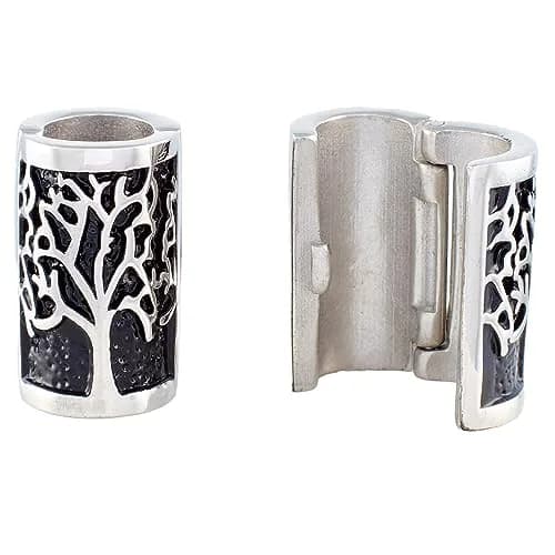VALHALLA Viking Beard Bead for Men and Women, Clip-On 316L Stainless Steel Tree of Life Charm | Norse Accent thumbnail 1