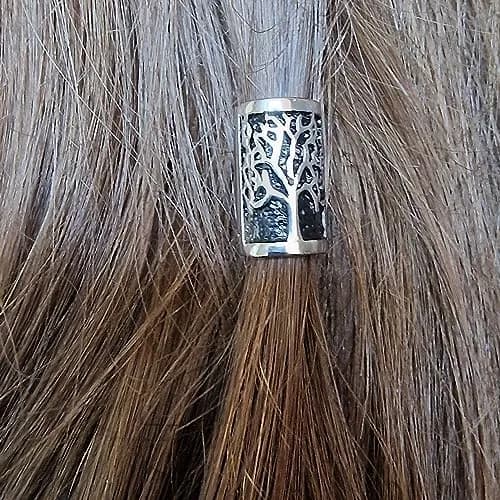 VALHALLA Viking Beard Bead for Men and Women, Clip-On 316L Stainless Steel Tree of Life Charm | Norse Accent thumbnail 4