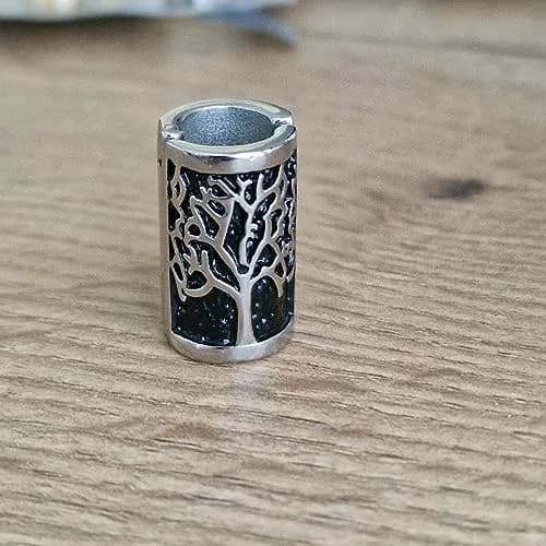 VALHALLA Viking Beard Bead for Men and Women, Clip-On 316L Stainless Steel Tree of Life Charm | Norse Accent thumbnail 2