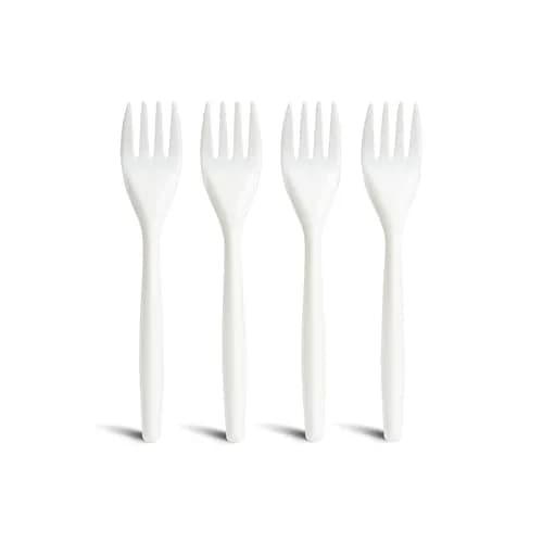 Perk Compostable PLA Forks White 600/Carton | Eco-Friendly, Mediumweight, 6'' thumbnail 2