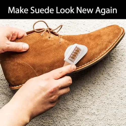 Shacke 4-Way Suede & Nubuck Brush Cleaner with Eraser, White | Cleans Shoes, Boots, Jackets, Furniture thumbnail 5