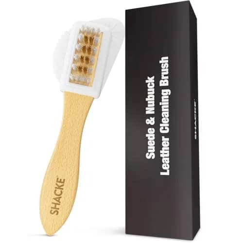 Shacke 4-Way Suede & Nubuck Brush Cleaner with Eraser, White | Cleans Shoes, Boots, Jackets, Furniture thumbnail 2