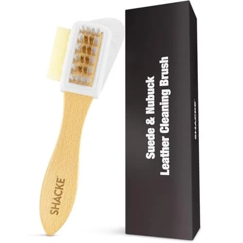 Shacke 4-Way Suede & Nubuck Brush Cleaner with Eraser, White | Cleans Shoes, Boots, Jackets & Furniture thumbnail 2