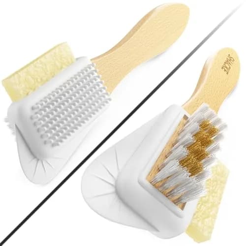 Shacke 4-Way Suede & Nubuck Brush Cleaner with Eraser, White | Cleans Shoes, Boots, Jackets & Furniture thumbnail 3