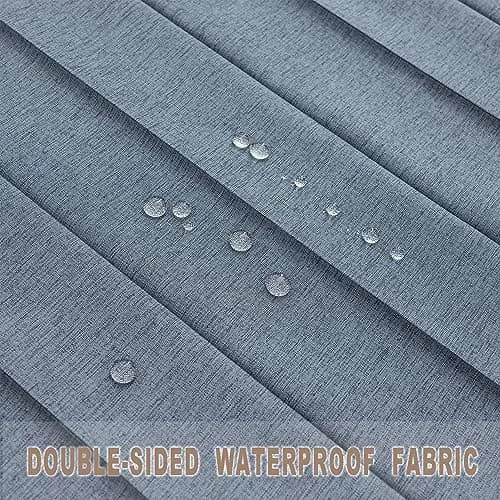 Vatge Accordion Style Door Curtain Blue 100cm (39"W) x 198cm (78"L) | Room Divider with Tieback thumbnail 5