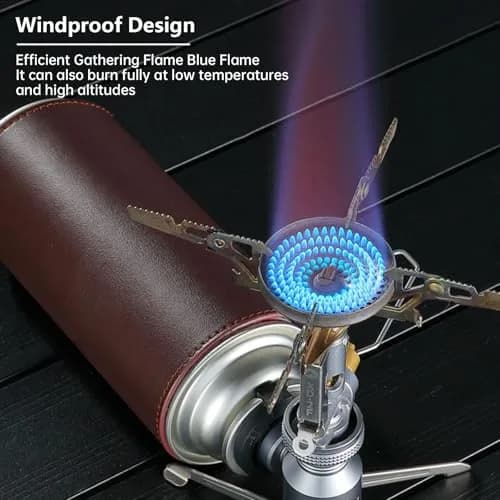Campingmoon XD-2F Portable Foldable Stove | 3.3kW High-Efficiency Burner, Piezo Igniter, 4-Flex Pot Support, Ultralight 92g thumbnail 4