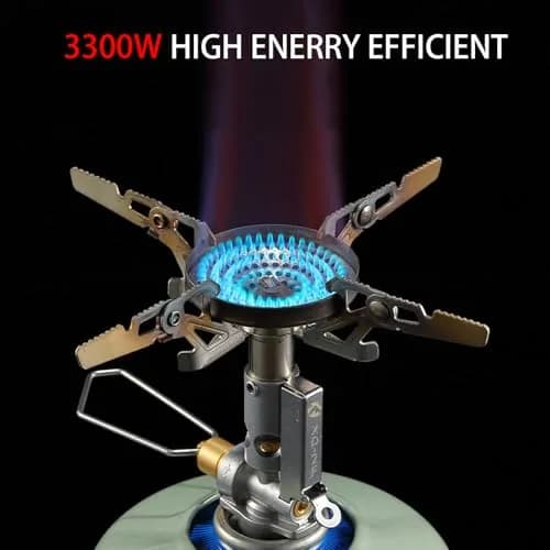 Campingmoon XD-2F Portable Foldable Stove | 3.3kW High-Efficiency Burner, Piezo Igniter, 4-Flex Pot Support, Ultralight 92g thumbnail 2