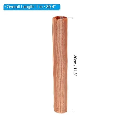 PATIKIL Copper Mesh Screen 12"x39" | 100 Mesh Dense Copper Filter for Gardening & Sealing thumbnail 2