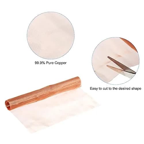 PATIKIL Copper Mesh Screen 12"x39" | 100 Mesh Dense Copper Filter for Gardening & Sealing thumbnail 3