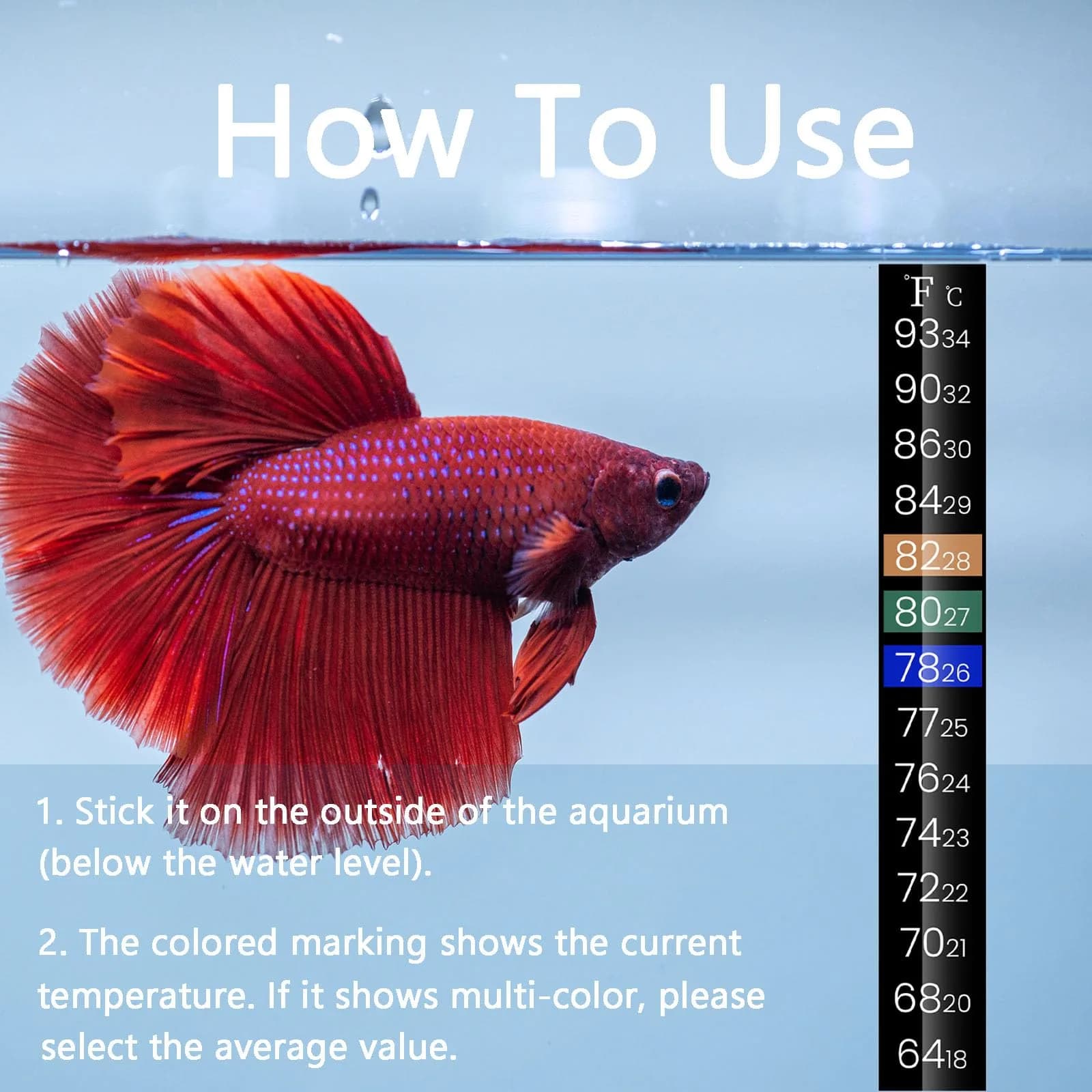 AQUANEAT 25W Betta Fish Tank Heater | Preset 78°F Mini Submersible Aquarium Heater with Thermometer - view 7