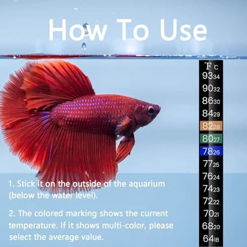 AQUANEAT 25W Betta Fish Tank Heater | Preset 78°F Mini Submersible Aquarium Heater with Thermometer thumbnail 7
