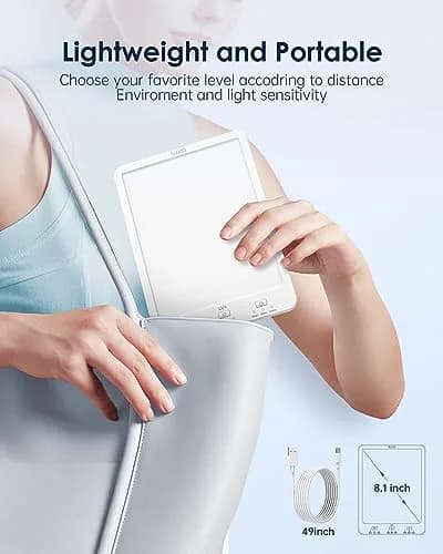 SUXIO Rechargeable Light Therapy Lamp 10000 Lux | Wake-Up Function, Memory Settings thumbnail 6