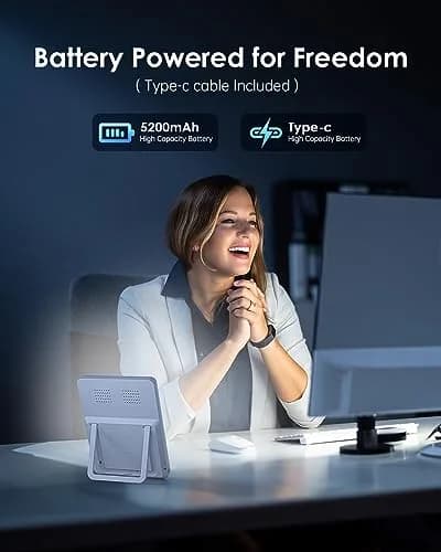 SUXIO Rechargeable Light Therapy Lamp 10000 Lux | Wake-Up Function, Memory Settings thumbnail 2