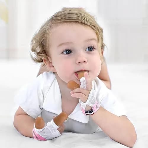 Elfzone Thumb Sucking Guard for Kids 1-2 Years | Breathable Silicone & Adjustable Fit thumbnail 6