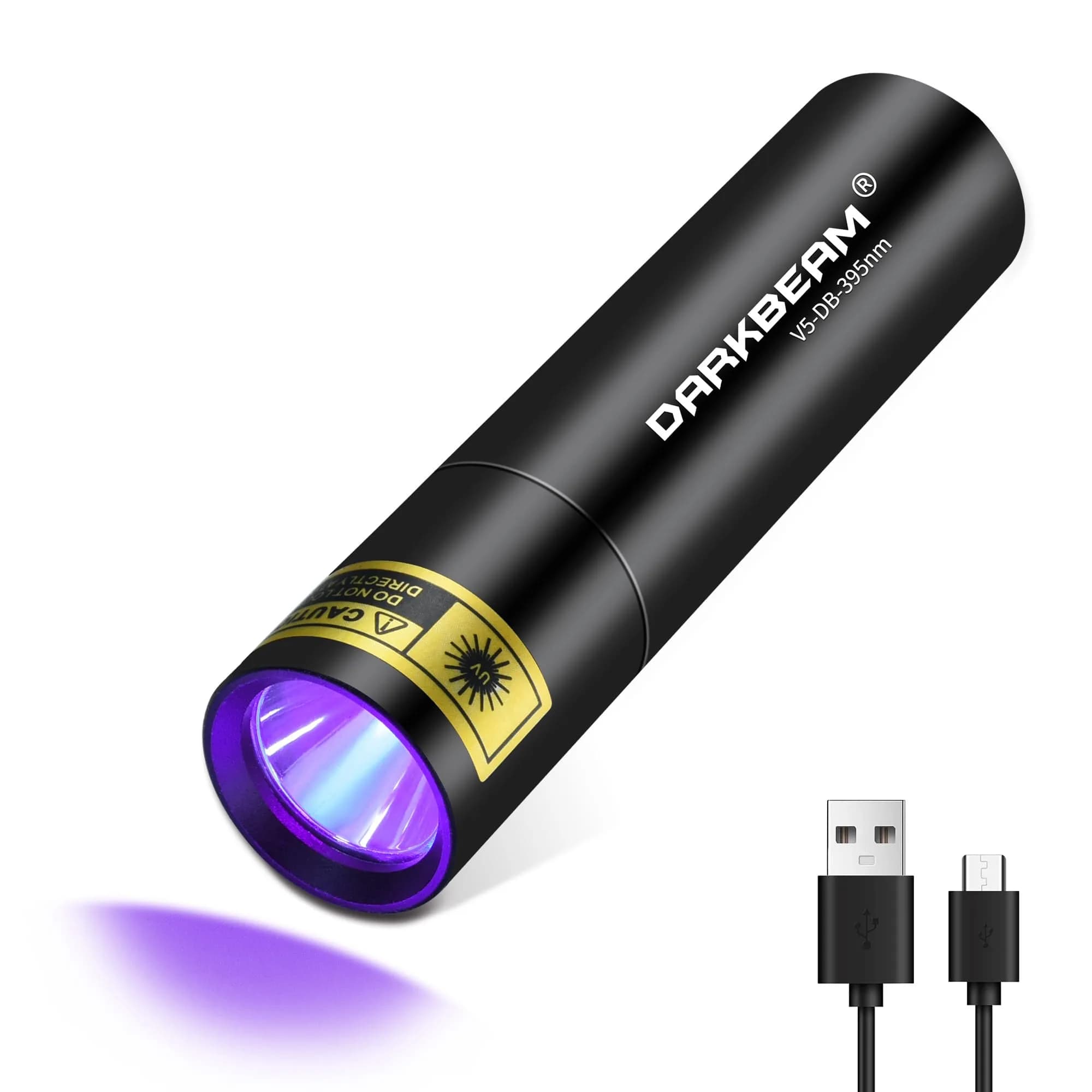 DARKBEAM UV Black Light 395 NM Mini USB-C Powerful Compact