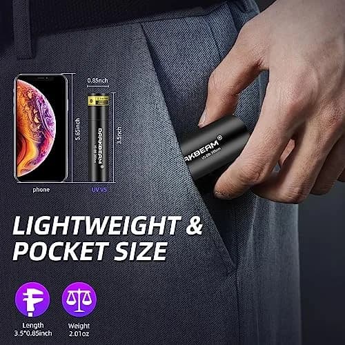 DARKBEAM UV Black Light 395 NM Mini USB-C Powerful Compact thumbnail 6