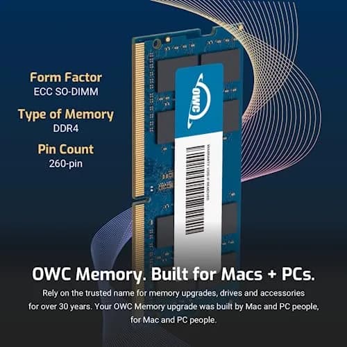OWC 32GB (2x16GB) DDR4 2666MHz SO-DIMM ECC RAM Kit | Compatible with Synology NAS Servers thumbnail 3