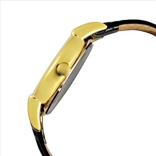 Peugeot Vintage 14K Gold Plated Watch with Remote Sweep & Black Leather Strap | 38mm Case, 20mm Band thumbnail 2