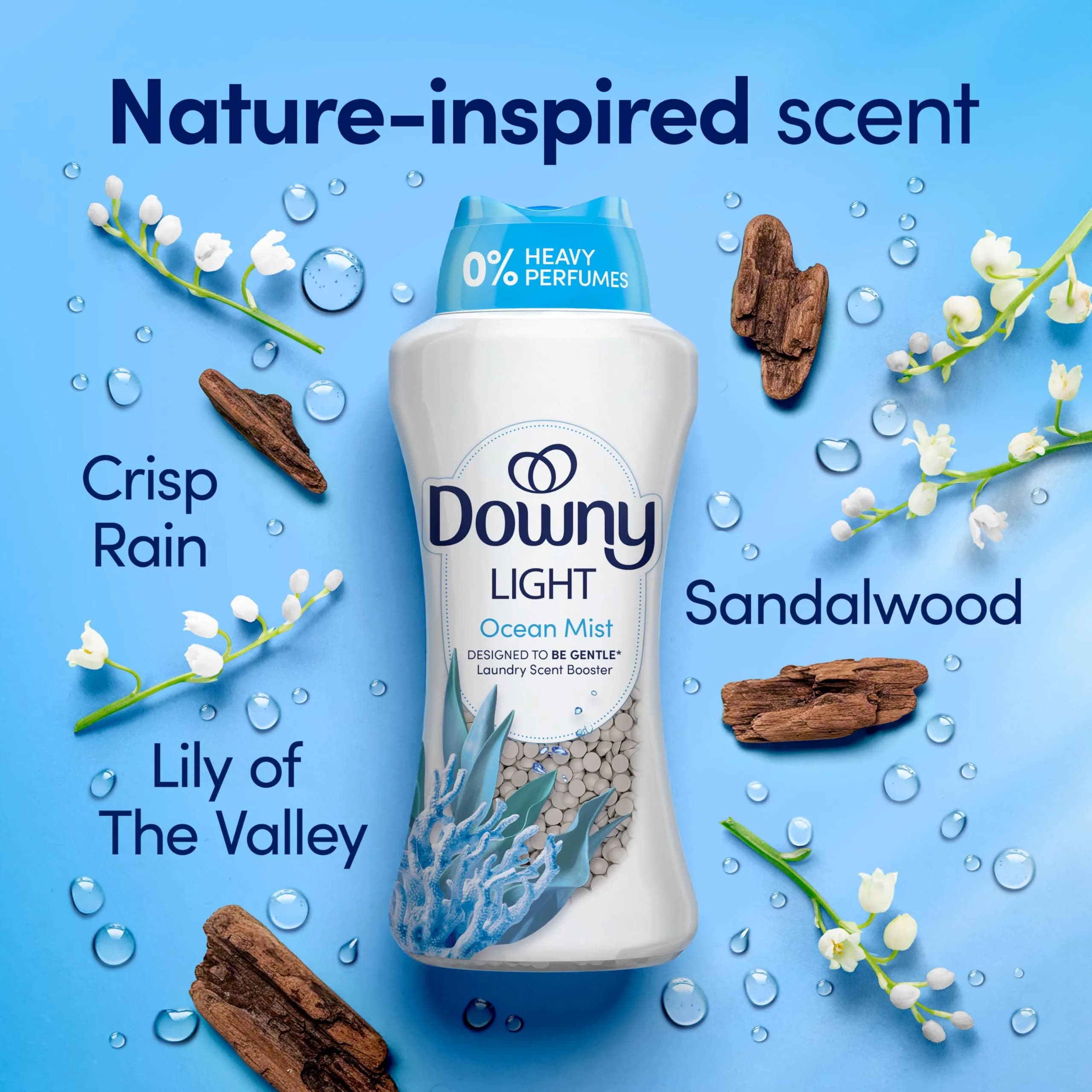 Downy Light Laundry Scent Booster Beads Ocean Mist Scent 24 OZ | Gentle Freshness Lasts Up To 4x Longer - view 4