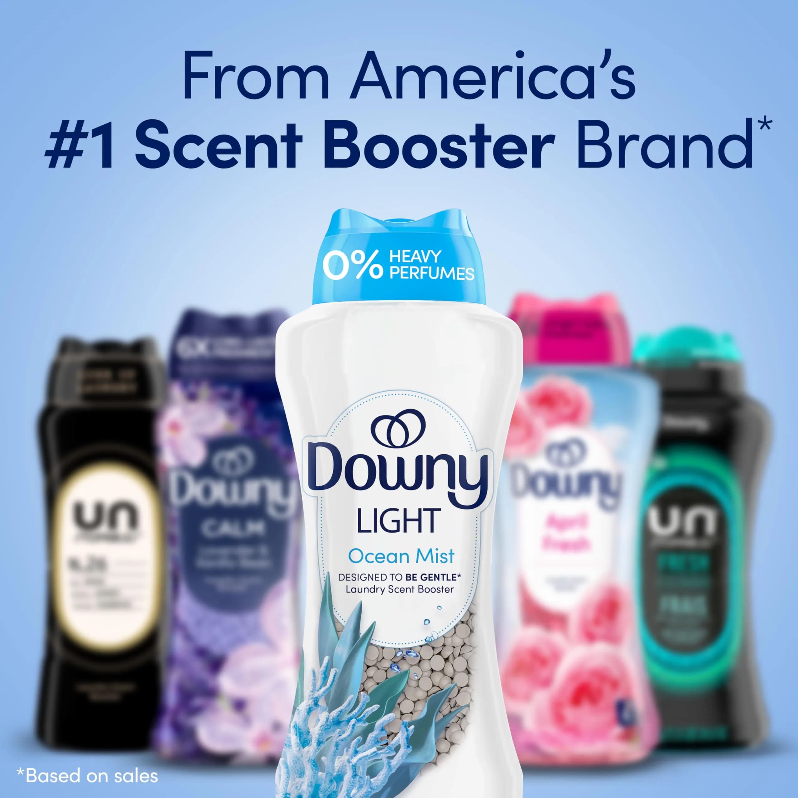 Downy Light Laundry Scent Booster Beads Ocean Mist Scent 24 OZ | Gentle Freshness Lasts Up To 4x Longer - view 9