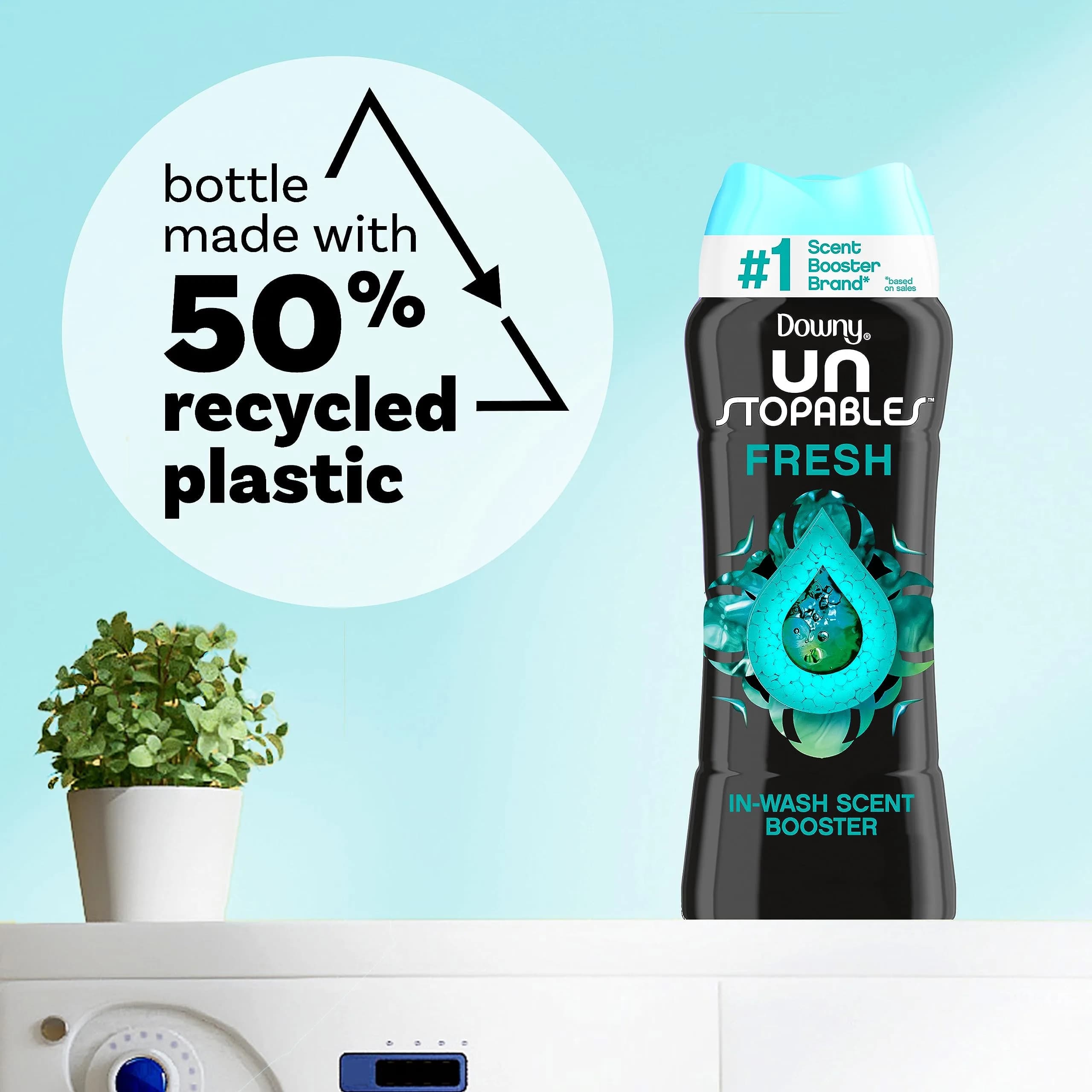 Downy Unstopables In-Wash Scent Booster Beads Fresh Scent, 18.2 oz (516 g) | Long-Lasting Fabric Freshness - view 8