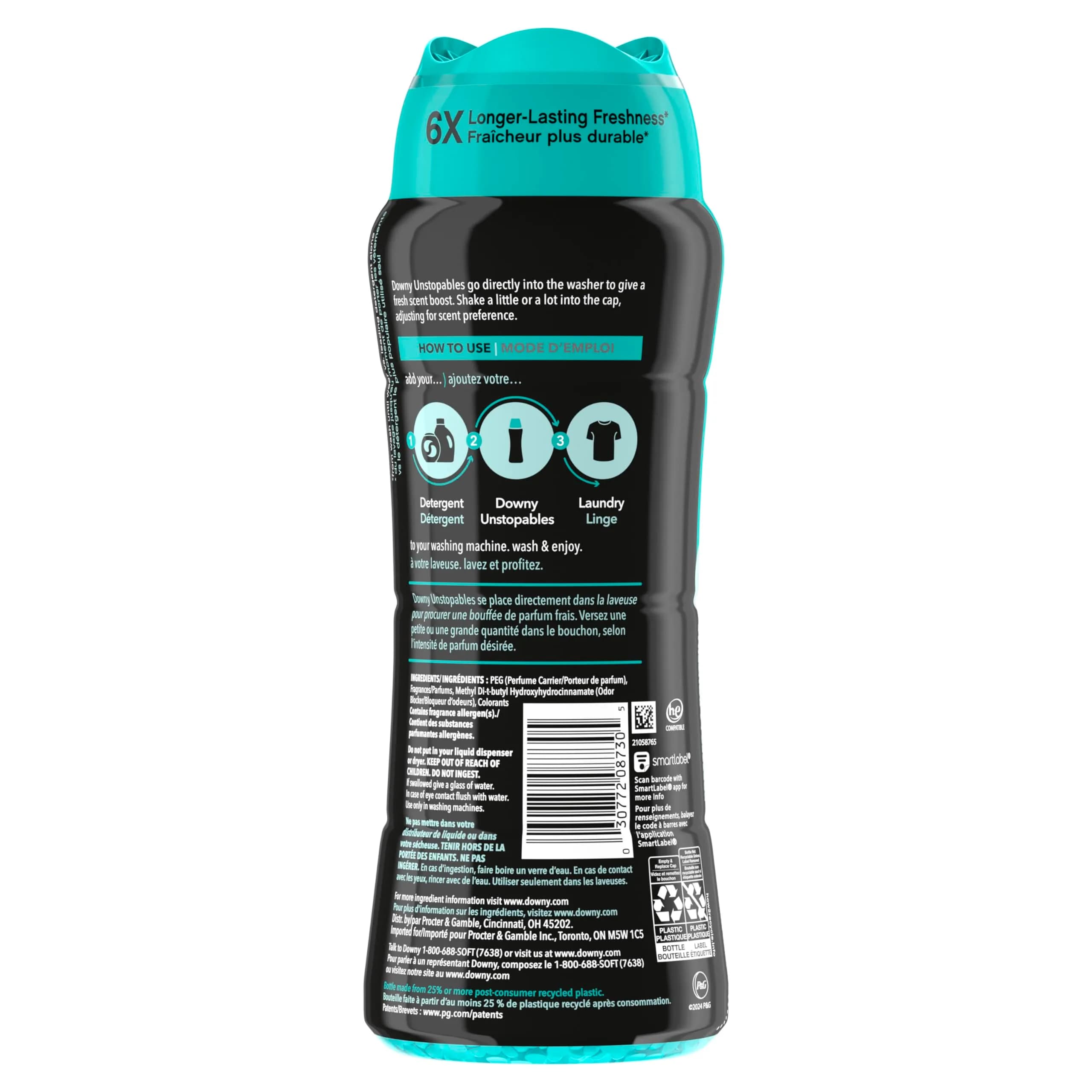 Downy Unstopables In-Wash Scent Booster Beads Fresh Scent, 18.2 oz (516 g) | Long-Lasting Fabric Freshness - view 9
