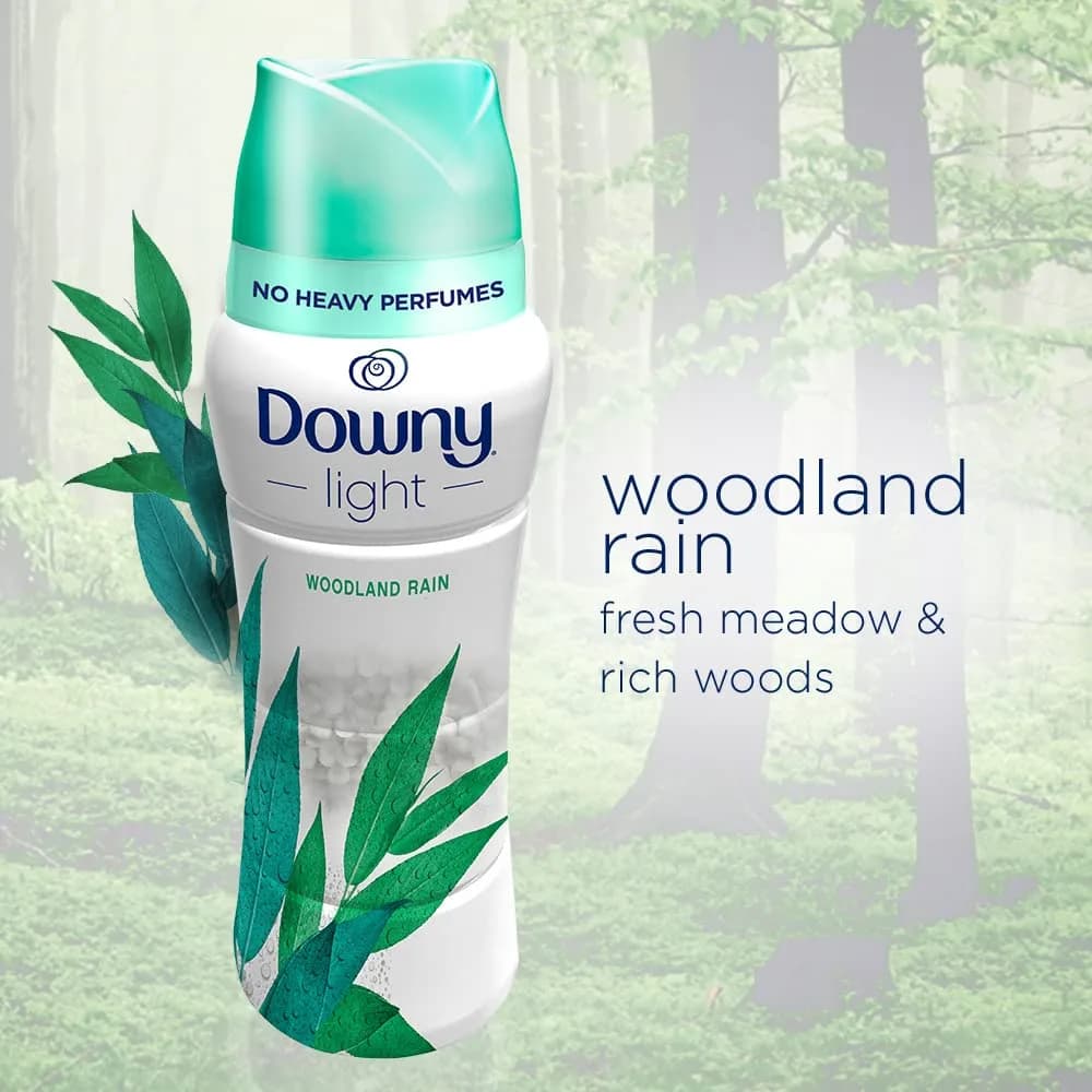 Downy Light Laundry Scent Booster Beads Woodland Rain, 18.2 oz (516 g) | Long-Lasting Freshness Without Heavy Perfumes - view 6