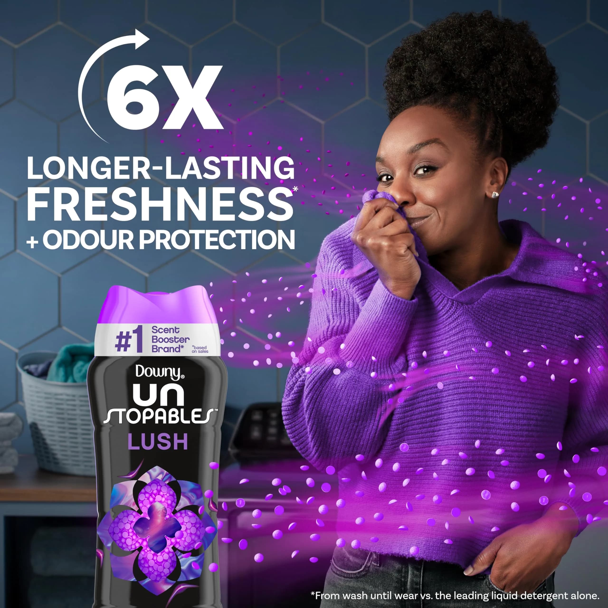 Downy Unstopables In-Wash Scent Booster Beads Lush Scent 380g (13.4 oz) | Long-Lasting Freshness with Odor Protection - view 2