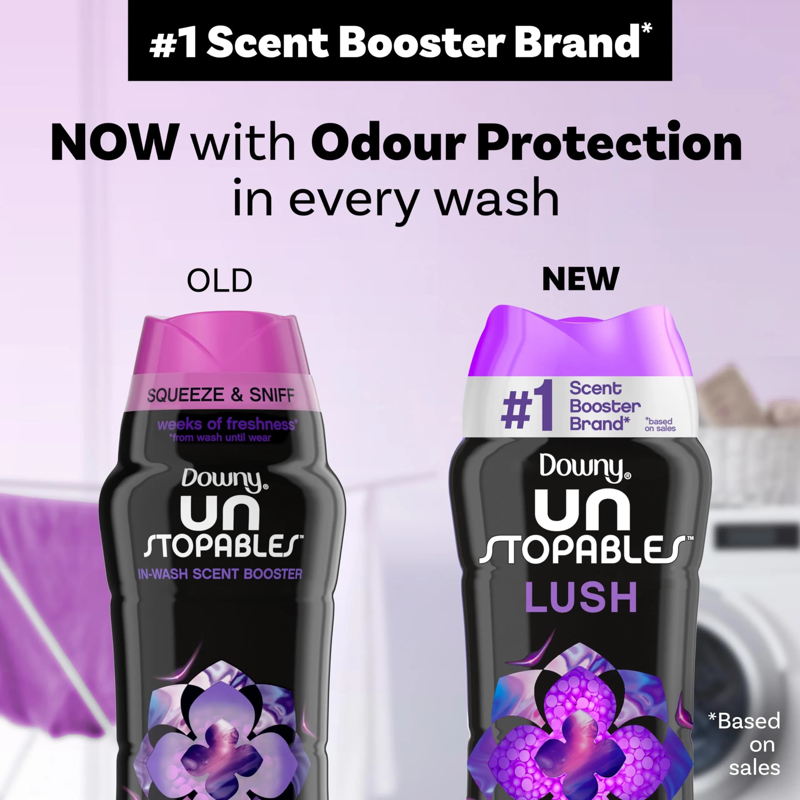 Downy Unstopables In-Wash Scent Booster Beads Lush Scent 380g (13.4 oz) | Long-Lasting Freshness with Odor Protection - view 5