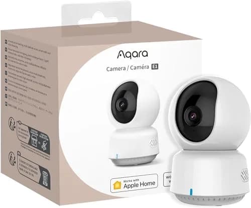 Aqara 2K Indoor Security Camera E1, HomeKit Secure Video, Pan & Tilt, Night Vision, Two-Way Audio, Wi-Fi 6, Plug-in Camera thumbnail 1