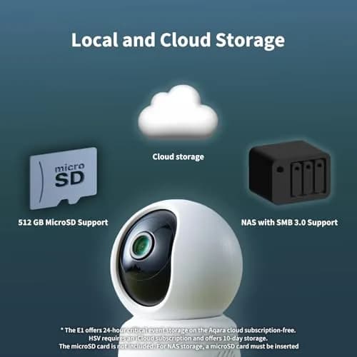 Aqara 2K Indoor Security Camera E1, HomeKit Secure Video, Pan & Tilt, Night Vision, Two-Way Audio, Wi-Fi 6, Plug-in Camera thumbnail 5