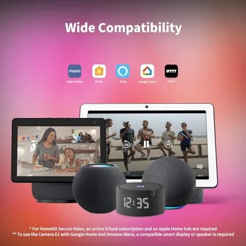 Aqara 2K Indoor Security Camera E1, HomeKit Secure Video, Pan & Tilt, Night Vision, Two-Way Audio, Wi-Fi 6, Plug-in Camera thumbnail 3