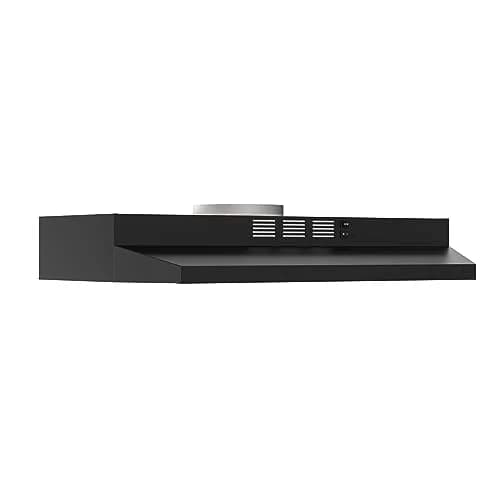 FIREGAS Black Range Hood 30 inch Under Cabinet, Ducted/Ductless Convertible Kitchen Hood, Stainless Steel Stove Vent Hood with 2 Speed Exhaust Fan, 300 CFM | 76.2 cm (30 in.) Width thumbnail 1