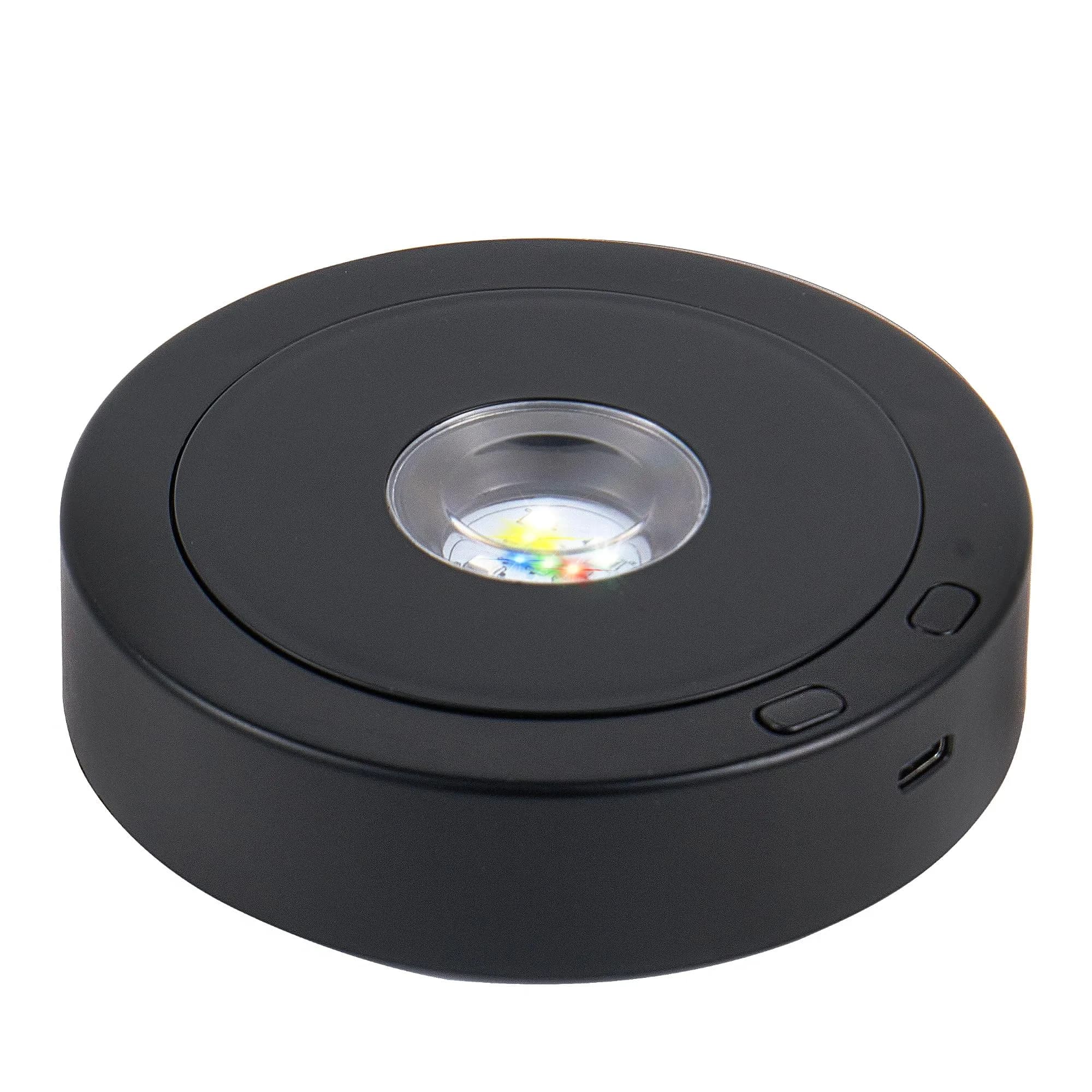 EUSTUMA Rotating LED Display Base Colorful Light Crystal Stand | Suitable for Glass Art & Holiday Decor