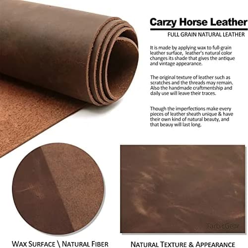 TarbicGear Leather Flip Phone Case for TCL Flip 3 | Belt Clip & Card Slot, Brown thumbnail 5