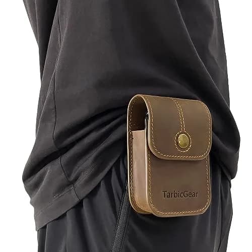 TarbicGear Leather Flip Phone Case for TCL Flip 3 | Belt Clip & Card Slot, Brown thumbnail 3