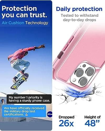 AICase Rugged Case Compatible with iPhone 15 Pro Max + Glass Protector + Camera Lens | Heavy Duty 3-Layer Military Grade Shockproof Drop-Proof Cover thumbnail 7