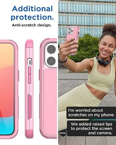 AICase Rugged Case Compatible with iPhone 15 Pro Max + Glass Protector + Camera Lens | Heavy Duty 3-Layer Military Grade Shockproof Drop-Proof Cover thumbnail 8