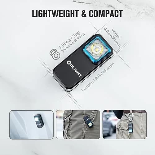 OLIGHT Oclip Mini Rechargeable EDC Clip Flashlight, Black | 300 Lumens, Type-C Charging, Compact & Versatile thumbnail 5