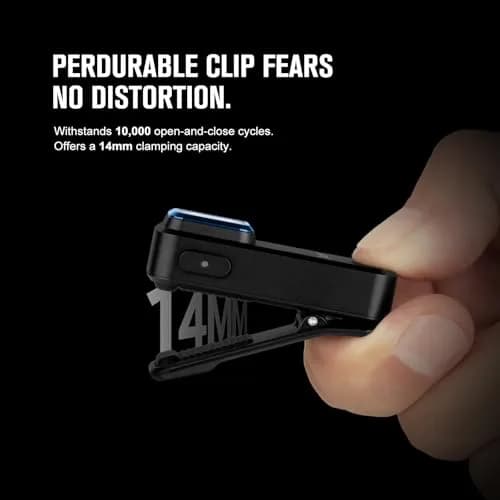OLIGHT Oclip Mini Rechargeable EDC Clip Flashlight, Black | 300 Lumens, Type-C Charging, Compact & Versatile thumbnail 6
